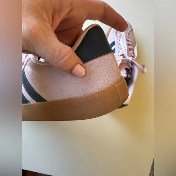 Adidas Pink and Navy VL Court 3.0 Sneakers, women’s size 8.5. Only worn 2x. - Picture 10 of 12